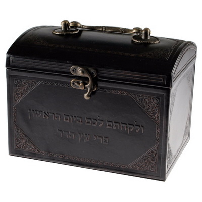 קופסא לאתרוג דמוי עור  13x18 ס"מ