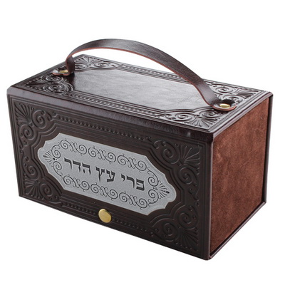 קופסא לאתרוג פיו עם פלקטה חיתוך לייזר 19*10 ס"מ