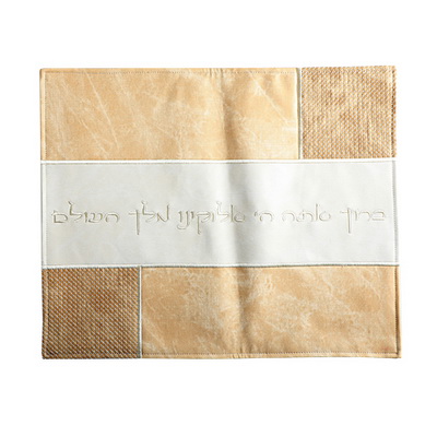 כיסוי חלה דמוי עור רקמה מהודרת 42x52 ס"מ