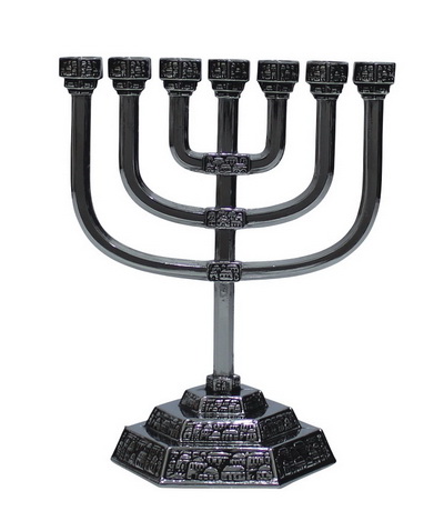 מנורה ניקל ירושלים 10 ס"מ