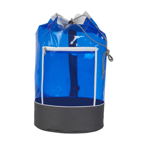 תיק קיטבג חוף BLUE כחול שקוף בקוטר 30ס"מ ZA-2665