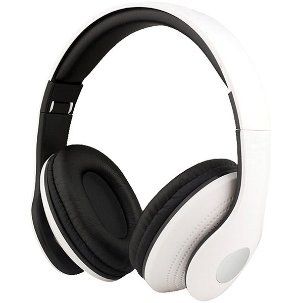 אוזניות מתקפלות SUPER-SOUND  בצבע לבן עם דיבורית ZA-2692