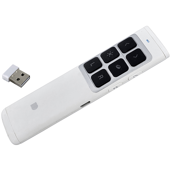 מעביר מצגות נטען עם עכבר אויר Wierless Presenter & Air Mouse לבן ZA-4314
