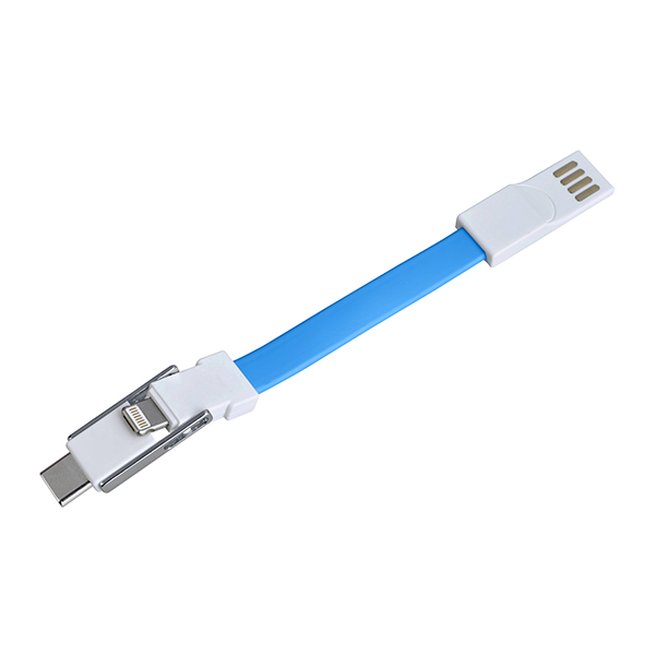 כבל טעינה / מחזיק מפתחות תואם ZA-4379 Type-C/ IPhone/Android