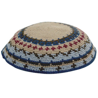 * כיפה ד.מ.צ עבודת יד 18 ס"מ מקושקשת