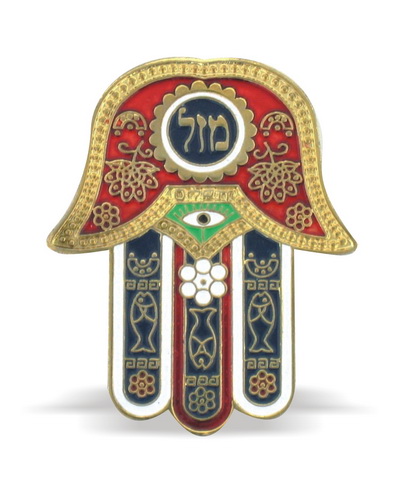 מגנט מזל אדום חמסה 5 * 6 ס"מ