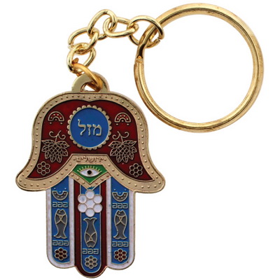 מחזיק מפתחות מזל 4.5 ס"מ עברית