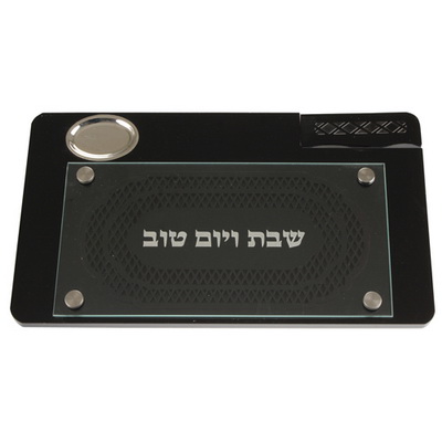 מגש חלה מהגוני מפואר חיתוך לייזר "עיטורים" 40x23 ס"מ