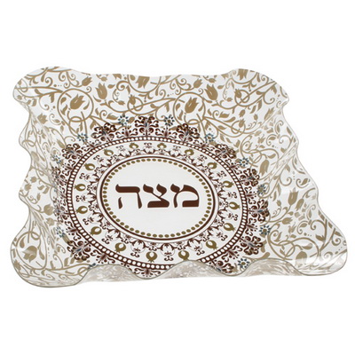 כלי למצה פלסטיק שקוף עם הדפסה 38 ס"מ