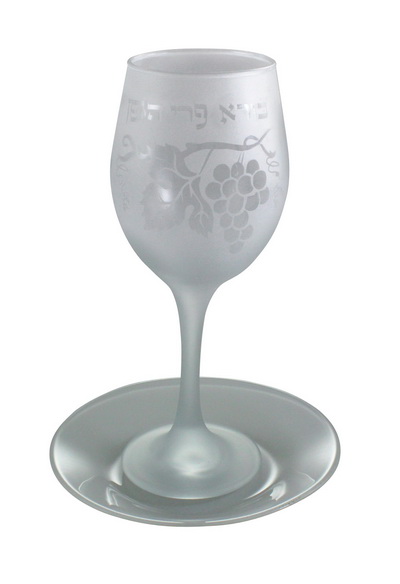 גביע קידוש זכוכית שקוף 20 ס"מ