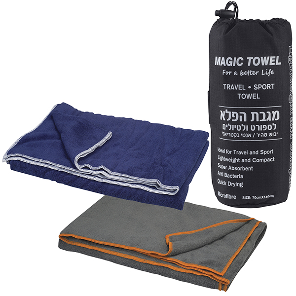 מגבת הפלא MicroFiber 140X70  ייבוש מהיר אנטיבקטריאלית ZA-2321