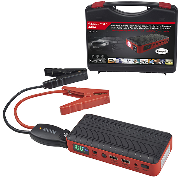 מטען להתנעת חירום Charge-it לרכב 14000mAh מעגלי הגנה לרכב ZA-2876