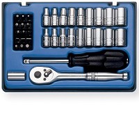 סט בוקסה 1/4+ביטים ממ+אינץ' 36יח