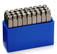 סט אותיות להטבעה אנגלית 5 מ"מ