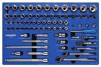 מגש בוקסות 71 יחידות הינע "1/4+"3/8+"1/2 לארון מגירות SIGNET