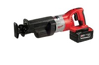 מסור חרב נטען 28V Milwaukee. ערכה עם 2 סוללות 5 אמפר