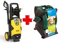 מכונת שטיפה בלחץ 130BAR K-WASHER+גלגלת צינור 20מטר מתנה!!!